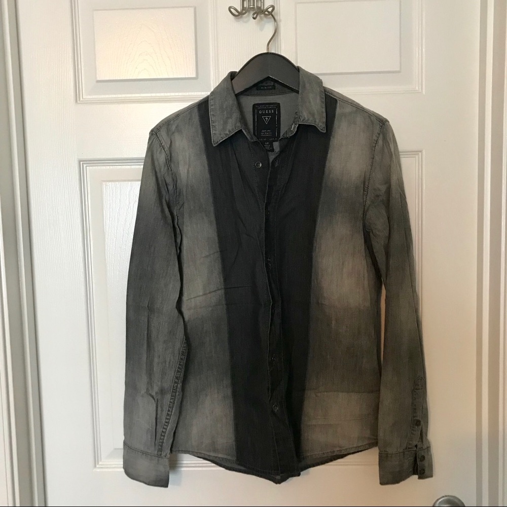 LS Two-Toned Denim Guess Shirt